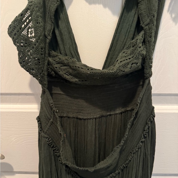 Free People Elegant Hunter Green Maxi Dress Size L - Picture 6 of 16
